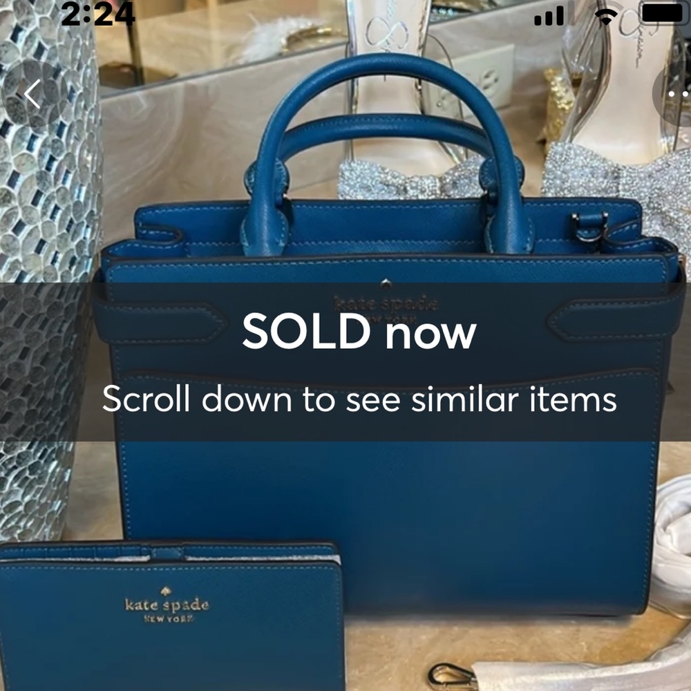 New Kate Spade Medium Satchel/Crossbody and Wallet Set In Dark Peacock